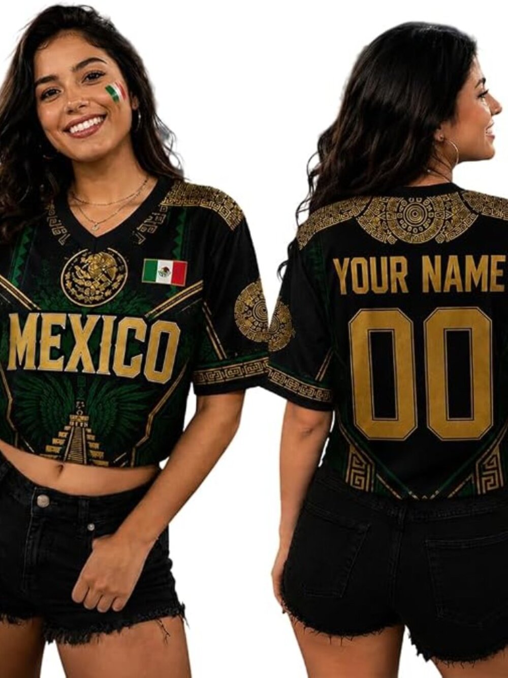 Mexico Personalized Soccer Crop Top Jersey 2026